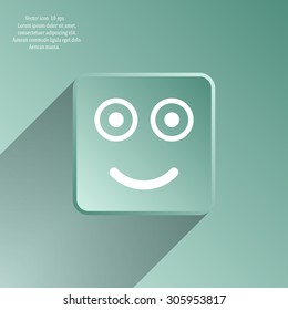 Face sign icon, vector illustration. Flat design style