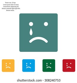 Face sign icon, vector illustration. Flat design style