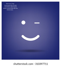 Face sign icon, vector illustration. Flat design style