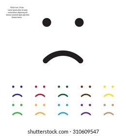 Face sign icon, vector illustration. Flat design style