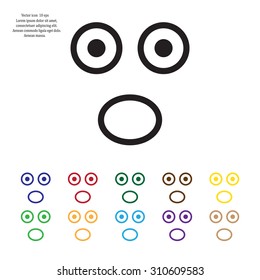 Face sign icon, vector illustration. Flat design style