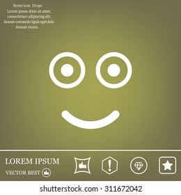 Face sign icon, vector illustration. Flat design style