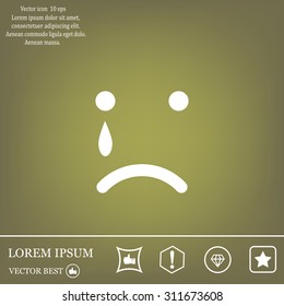 Face sign icon, vector illustration. Flat design style