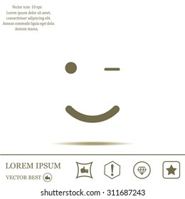 Face sign icon, vector illustration. Flat design style