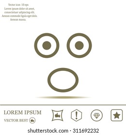 Face sign icon, vector illustration. Flat design style