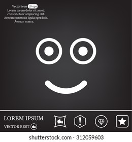 Face sign icon, vector illustration. Flat design style
