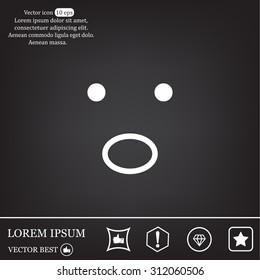 Face sign icon, vector illustration. Flat design style