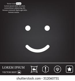 Face sign icon, vector illustration. Flat design style