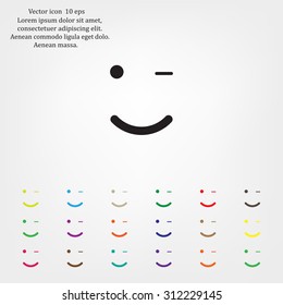 Face sign icon, vector illustration. Flat design style