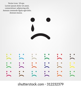 Face sign icon, vector illustration. Flat design style