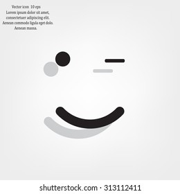 Face sign icon, vector illustration. Flat design style