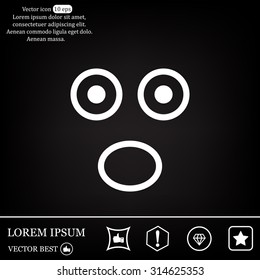 Face sign icon, vector illustration. Flat design style