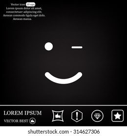 Face sign icon, vector illustration. Flat design style