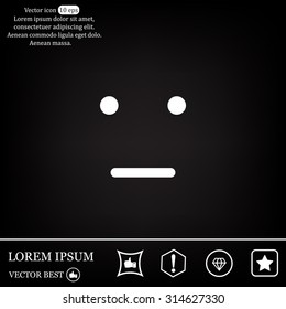Face sign icon, vector illustration. Flat design style