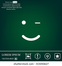 Face sign icon, vector illustration. Flat design style