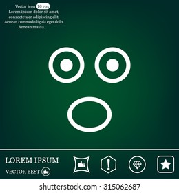 Face sign icon, vector illustration. Flat design style