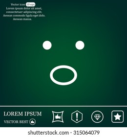 Face sign icon, vector illustration. Flat design style