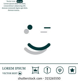 Face sign icon, vector illustration. Flat design style