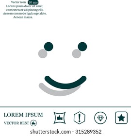 Face sign icon, vector illustration. Flat design style