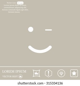 Face sign icon, vector illustration. Flat design style