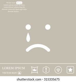 Face sign icon, vector illustration. Flat design style