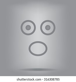 Face sign icon, vector illustration. Flat design style