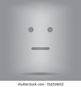 Face sign icon, vector illustration. Flat design style