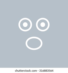 Face sign icon, vector illustration. Flat design style