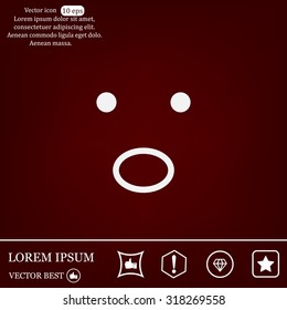 Face sign icon, vector illustration. Flat design style