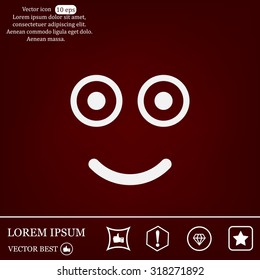 Face sign icon, vector illustration. Flat design style