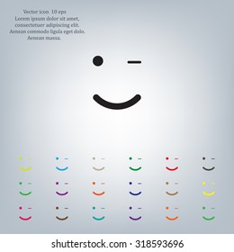 Face sign icon, vector illustration. Flat design style