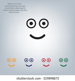 Face sign icon, vector illustration. Flat design style