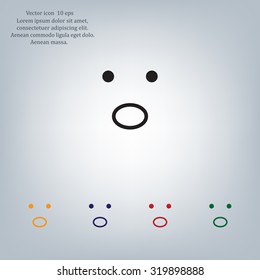 Face sign icon, vector illustration. Flat design style