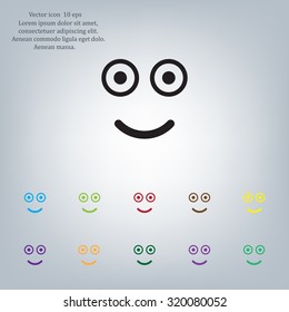 Face sign icon, vector illustration. Flat design style