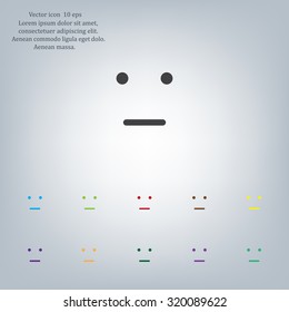 Face sign icon, vector illustration. Flat design style