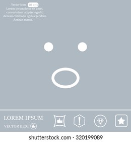 Face sign icon, vector illustration. Flat design style