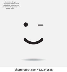 Face sign icon, vector illustration. Flat design style