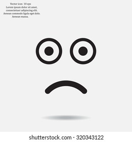 Face sign icon, vector illustration. Flat design style