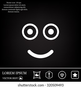 Face sign icon, vector illustration. Flat design style