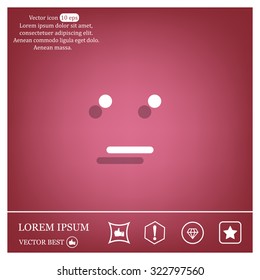 Face sign icon, vector illustration. Flat design style