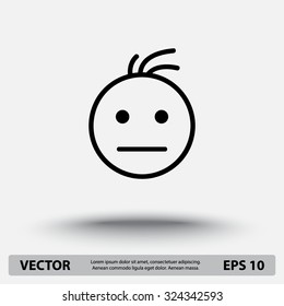 Face sign icon, vector illustration. Flat design style 