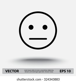 Face sign icon, vector illustration. Flat design style 