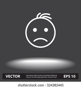 Face sign icon, vector illustration. Flat design style 