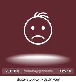 Face sign icon, vector illustration. Flat design style 