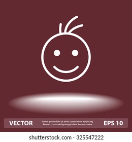 Face sign icon, vector illustration. Flat design style 