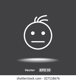 Face sign icon, vector illustration. Flat design style 