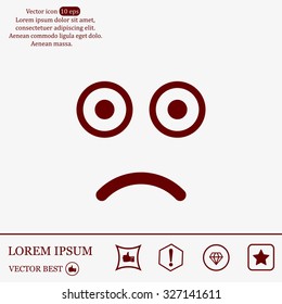 Face sign icon, vector illustration. Flat design style