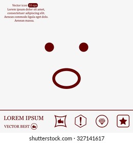 Face sign icon, vector illustration. Flat design style