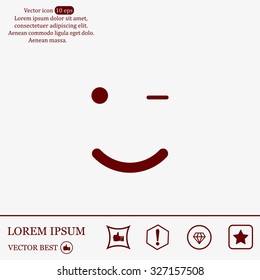 Face sign icon, vector illustration. Flat design style