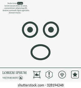 Face sign icon, vector illustration. Flat design style